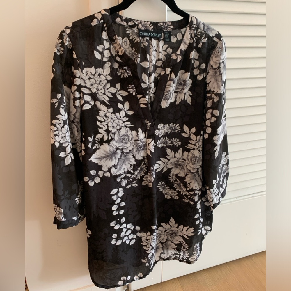 Cynthia Rowley Floral Blouse | Small
